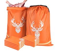 10 Pack Hunting Game Bag Set with Reflective Strips, Quarter Meat Bags for Big Game Animals, 20" X 30" Reusable Elk Hunting Gear for Deer, Antelope, Sheep, Moose, Duck, Caribou