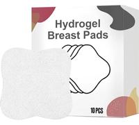 10 Pack Hydrogel Breast Pads, Nipple Shields for Breastfeeding Pain Relief and Cooling Relief for Sore Cracked Nipples, Sterile Individually Wrapped, Breastfeeding Essentials for Postpartum Moms