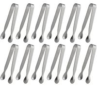 10 Pack Ice Tongs Stainless Steel Sugar Tongs Mini Serving Tongs for Appetizers, Ice Cube, Coffee, Bar, Tea