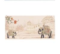 10 Pack Indian Wedding Shagun Money Envelopes Rajwadi Elephant Design Fancy Cash & Gift Card Wrappers for Weddings, Engagements, Diwali & Festive Celebrations (Light Peach)
