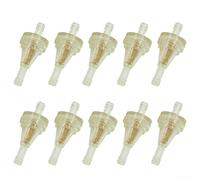 10 Pack Inline Filter for Motorcycle Dirt for Bike for ATV UTV Gas Line Strainer, High Flow Petcock Replacement Part, White ABS Material