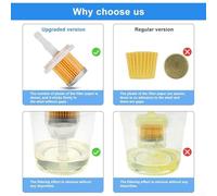 10-Pack Inline Fuel Filter for Small Engine Lawn Mowers, Garden Tractors & Outdoor Power Equipment - 6mm/8mm ID, Transparent Plastic Housing, 45mm