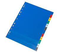 [10 Pack] Jan-Dec Monthly A4 Index Dividers Ring Binder Tabbed Blue Subject Files