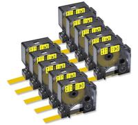 10 Pack Labels 12mm Compatible with A18433 Black On Yellow Tape for Use with 4200 5000 5200 Label Makers