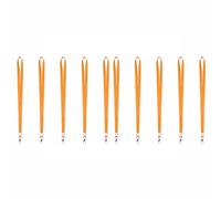 10 Pack Lanyard Neck Strap, Gold Polyester Fabric Lanyard with Metal Hook 16mm Wide Id Neck Straps Not Prone to Pilling or Fading for Holding a Name Badge, ID Card or Keys