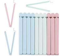 10 Pack Large Food Bag Clips, Sturdy Plastic Food Clips, Reusable Colorful for Snack, Coffee, Home, Kitchen, Travel, Camping.