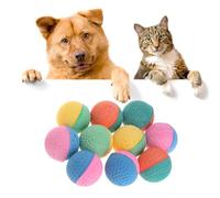 10 Pack Latex Ball Toys for Cats 3.8cm Random Colors, Perfect for Pet Cat Kitten Dog Puppy Chase Training Sports, Indoor Outdoor Activity, Amusement Park (2Sets)