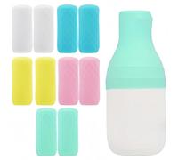 10 Pack Leak-Proof Elastic Sleeves - Silicone Bottle Covers for Travel Essentials, Reusable Travel Accessories, Fits Most Travel Size Toiletries, Shampoo Bottles & Liquid Pouches,Easy to Use
