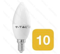 10 Pack LED E14 V-Tac 5.5W Candle Bulbs Warm Cool Natural White