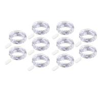 10-Pack LED Fairy Lights, 2M 20-LED Copper Wire String Lights IP65 Waterproof, Cool White Battery Operated Flexible Indoor/Outdoor Lights for Wedding Christmas Garden Decor