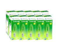 (10 Pack) LED Filament Light Bulb C37 Candle Bulb E14 Screw 2.0w equiv brightness 30w Warm White 2700K Chandelier Energy Saving