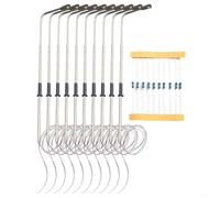 10 Pack LED Lit Lamp Posts 10.8cm Tall With Wires For Scale Railway Layouts Buildings 3V Power Supply 1:76-1:100 Scale Accessories