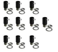 10 Pack Lighting Cord Grips with 10mm Male Thread Strain Relief Repair | Metal Cable Glands | Screws Directly Lamp Holder | Wiring Hanging Ceiling Pendant | High Grade Thermoplastic Resin
