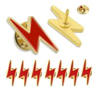 10 Pack Lightning Bolt Enamel Lapel Pins Bulk - Lightning Mark Badge Pins For Men Women Souvenir Gifts