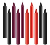 10 Pack Low Temperature Wax Candles for Romantic Weddings, Valentines, Decor, Red/Black/Purple (Red, Black, Purple)