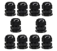 10 Pack M20 20mm IP68 Waterproof Black Cable Glands, Suitable for 6mm - 12mm Cables, Plastic Nylon Compression Glands Connectors with Locknut and Washer - AVARTEK