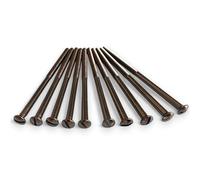 10 Pack M3.5 Black Nickel Electrical Screws - 75mm Long Flat Head Half Threaded Bolt for Sockets, Plugs, Switches, Fixings