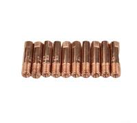 10-Pack M6 Gas Nozzle for MB-15AK MIG/MAG Welding Torch - Copper Torch Tips Holder, 0.8 mm / 1.0 mm / 1.2 mm Aperture, Compatible with Standard MIG Welders,(1.0mm)