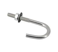 10 Pack M6x35x75mm 304 Stainless Steel Tile Hook Bolt with Waser and Nut for Roof Tile Fixed, Fastening Hook Bolts