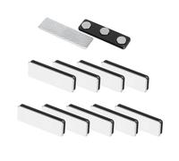 10 Pack Magnetic Name Badge, Magnetic Name Badge Holders with Adhesive Reusable Tags Magnets Strong Magnet for Jacket Lapel or Shirt (45mm*13mm/1.77in*0.51in)