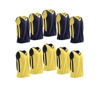 10-Pack Men's Reversible Custom Basketball Jerseys, Plain Mesh Athletic Sleeveless Shirts Blank Team Uniforms Set