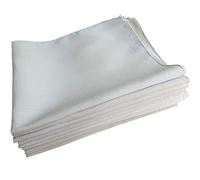 10 Pack Mens White Polyester Cotton Handkerchiefs