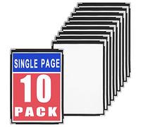10 Pack Menu Covers, 8.5"x11" Single Page Menu Sleeves Double View, Book Style Restaurant Recipe, Restaurant Supplies, Kitchen, Drink, Wine Menu Cover