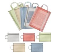 10 Pack Mesh Zipper Pouch Bags, Board Game Storage Puzzle Storage Toys Storage Bag Files bag Travel Zipper Bag(A4)