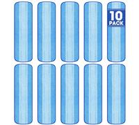 10 Pack Microfiber Cleaning Pads Compatible with Bona Mop, 18 Inch Hardwood Floor Replacement Cleaner Pads, Washable & Reusable Microfiber Mop Pads for Hard Surface Floors
