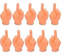 10 Pack Middle Finger Hands Premium Rubber Little Tiny Finger Hands Fun Realistic Design Hilarious Finger Puppets Mini Hand Dolls Storytelling Props Funny Finger Puppets