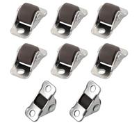 10 Pack Mini Fixed Caster Wheels 1/2 Inch Silent Ball Bearing Small Casters Wheels, Metal Top TPE Rubber Low Profile Caster Wheelsfor Small Appliances,Furniture Drawer, Storage Box (Non Swivel)