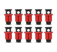 10-Pack Miniature Circuit Breaker Lockout Device for MCB, Red and Black Nylon 66 and Stainless Steel Safety Lock Off Kit for Electrical Maintenance