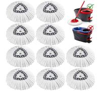 10 Pack Mop Heads Replacements Compatible with Vileda,Microfiber Spin Mop Refills for Vileda Triangle Swivel Mops, Deep Clean, Machine Washable and Easy to Replace,Spin Mop Replacement Head