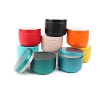 10-Pack Multi-Color Tinplate Small Round Tin Jar Tea Tins Food Storage Container for Tea Coffee Candy Spice Favors Gift and Crafts (Mix colors)