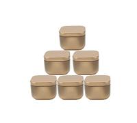 10-Pack Multicolor Small Square Tinplate Tea Tin Can Exquisite Candy Gift and Crafts Box Food Storage Container (Gold）