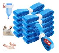 10-Pack Nappy Bin Refills & Cat Litter Refill Bags, 10m Each, 7-Layer Thick PE, Leak-Resistant Odour Lock, Compatible with Tommee Tippee, Litter Genie & Most Standard Pails