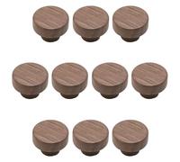10 Pack Natural Beech Wood Round Drawer Knobs, 40mm Cabinet Pull Handles for Kitchen, Wardrobe, Cupboard - Furniture Hardware Upgrade