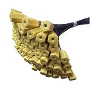 10 Pack Numbered Security Cable Seals, 30cm Steel Wire, Yellow Hex Head 0.5", Sequential Tracking, Pull-Tite Seals for Trucks, Trailers, Containers (Pack of 10) (10)