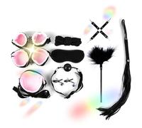 10-Pack Nylon Fitness Shaping Kit, Lightweight Stretch Strap, Multi-Fit Accessory, Easy Carry Design, Home Partner Stretching Exercise (Pink) - Y14