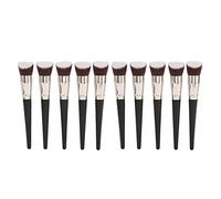 10 Pack Oblique Makeup Brushes, Synthetic Fiber fibers, Angled Face Brush for Foundation and Concealer, Ergonomic Handle Design
