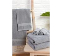 10 Pack of 100% Cotton Bathroom Hand Towel OHS Silver Hand Towel