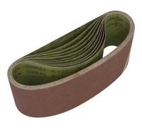 10 Pack Of 100mm X 610mm 120 Grit Sanding Belts For Woodworking
