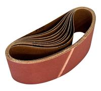 10 Pack Of 100mm X 620mm Sanding Belts - 100 Grit Aluminium Oxide For Woodworking