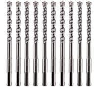 10 Pack Of - 12mm x 160mm Long SDS Plus Hammer Drill Bits, Professional Tungsten Carbide Tipped Masonry Drill Bit For Brick, Concrete, Stone, Granite. 12mm SDS Drill Bit