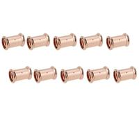 10 Pack of 15mm Press Fit Straight Couplers M-Profile Wras Approved