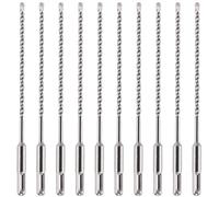 10 Pack Of - 5mm x 210mm Long SDS Plus Hammer Drill Bits, Professional Tungsten Carbide Tipped Masonry Drill Bit For Brick, Concrete, Stone, Granite. 5mm SDS Drill Bit
