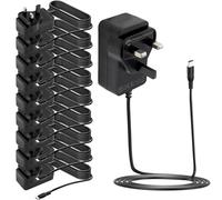 10 Pack of 5V 2A USB C Wall Charger with UK 3PIN Adapter for Samsung Galaxy S8, S8 Plus, Note 8, LG G5, G6, HTC 10, Nexus 6P, 5X and Other Type-C 5V Supported Device (Black) (5V2A [10Pcs])