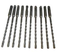10 PACK OF 6mm x 160mm, Cross Tip, SDS Plus Masonry Drill Bits, for Masonry, Brick, Concrete