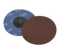 10 PACK - 75mm Quick Change Mini Sanding Discs - 120 Grit Aluminium Oxide Sheet