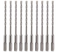 10 Pack Of - 7mm x 160mm long SDS Plus Hammer Drill Bits, Professional Tungsten Carbide Tipped Masonry Drill Bit For Brick, Concrete, Stone, Granite. 7mm SDS Drill Bit